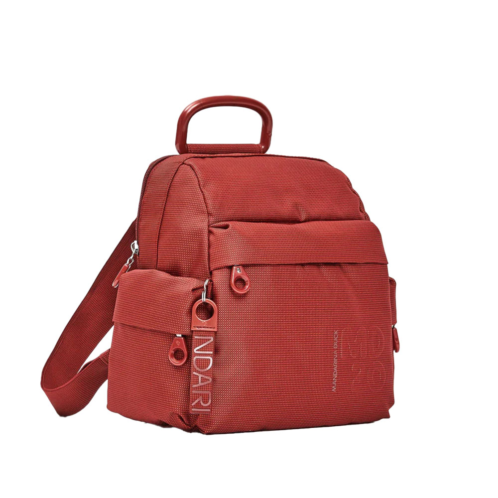 Mandarina Duck Red Nylon Hunter Utility Backpack 15\