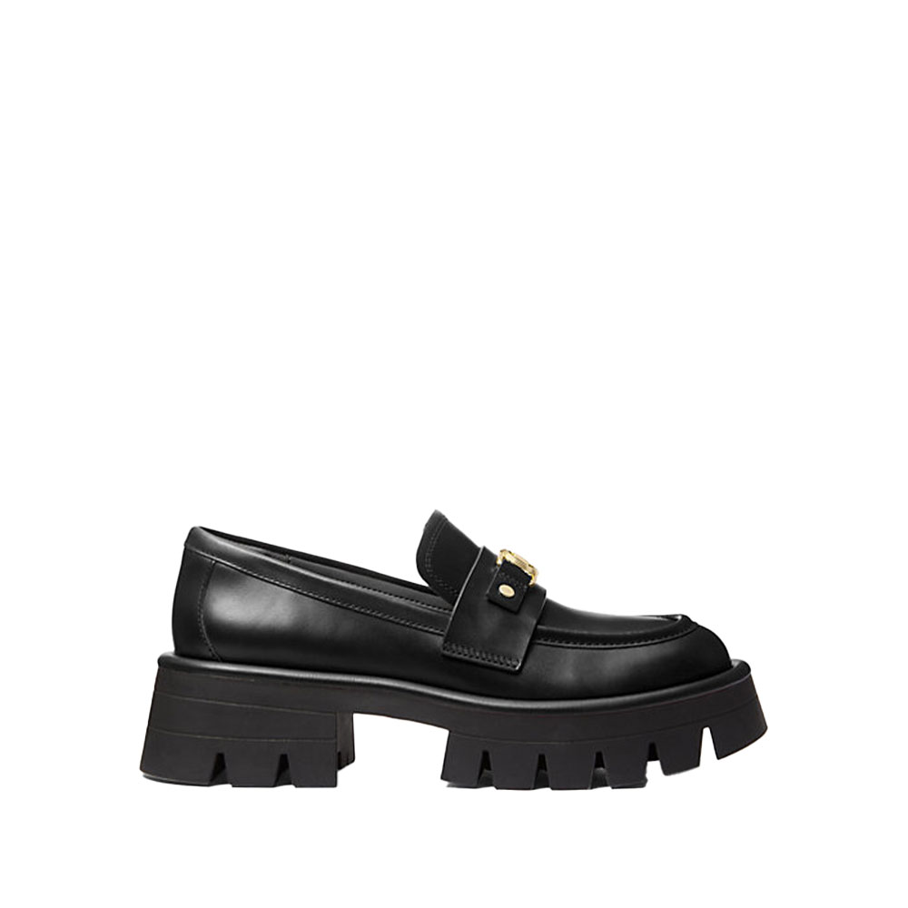 Mandy mocassino in pelle con plateau