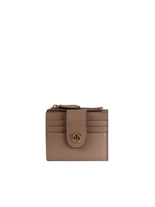 Portafoglio zip-around in nappa chevron PINKO | 103610A0F1BD01Q