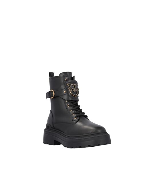 Mia 07 Stiefel aus Leder mit Logo-Armband vorne PINKO | SD0147P001Z99