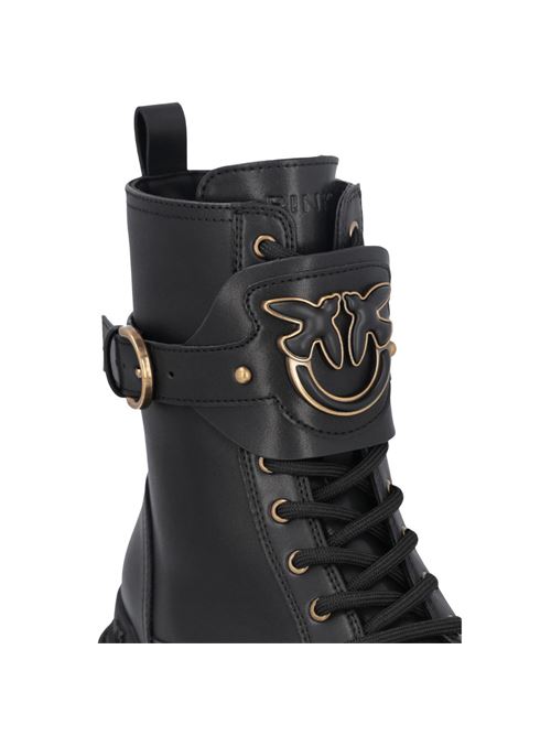 Mia 07 Stiefel aus Leder mit Logo-Armband vorne PINKO | SD0147P001Z99