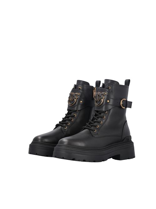 Mia 07 Stiefel aus Leder mit Logo-Armband vorne PINKO | SD0147P001Z99