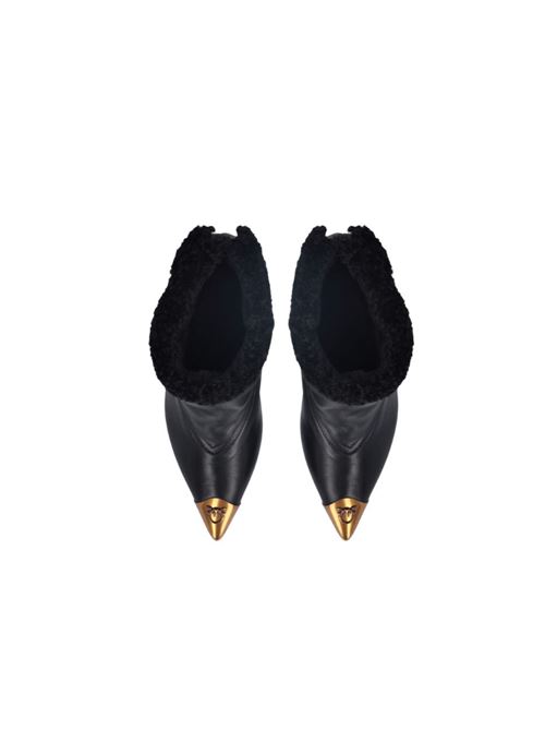 Stiefeletten in Pelzoptik mit metallischer Spitze PINKO | SD0421P093Z99