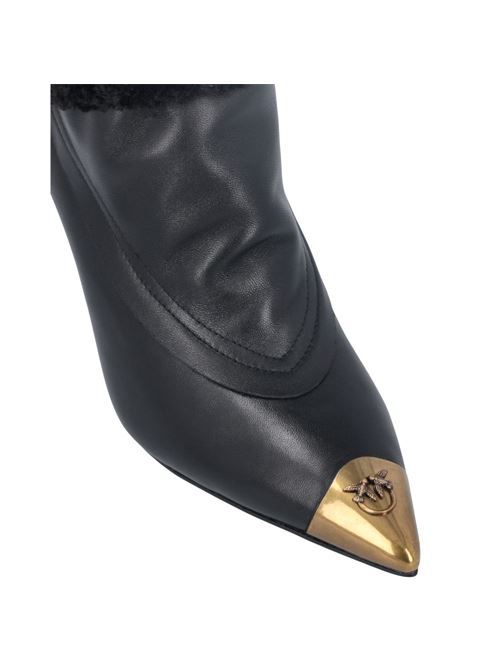 Stiefeletten in Pelzoptik mit metallischer Spitze PINKO | SD0421P093Z99