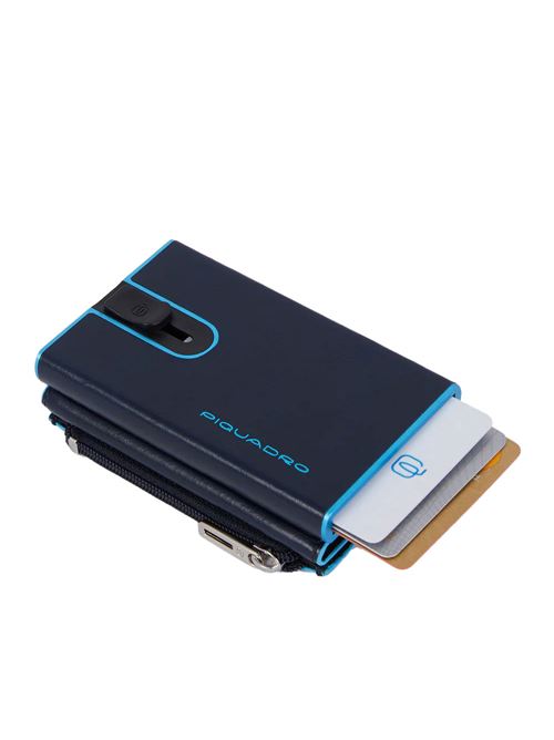 Blue Squareb kompaktes Portemonnaie mit Münzfach und Schiebesystem PIQUADRO | PP5585B2BLRBLU2