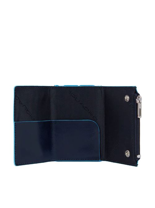 Blue Squareb kompaktes Portemonnaie mit Münzfach und Schiebesystem PIQUADRO | PP5585B2BLRBLU2