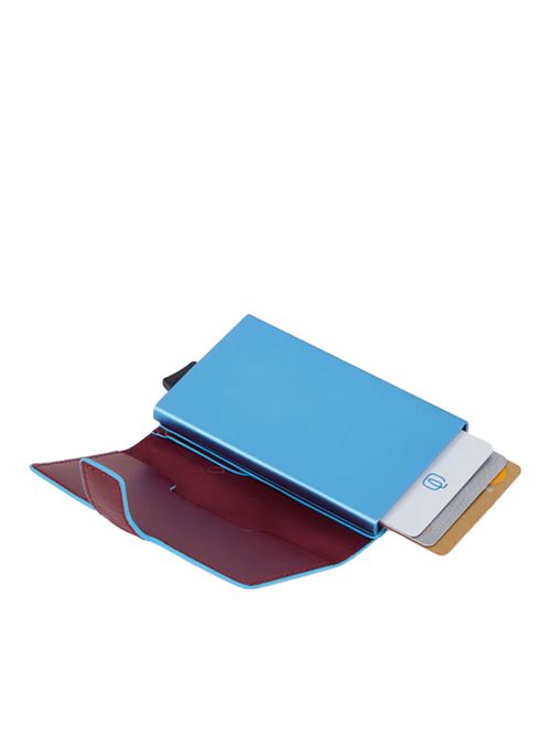 Blue Square metal card holder PIQUADRO | PP5649B2BLRCR
