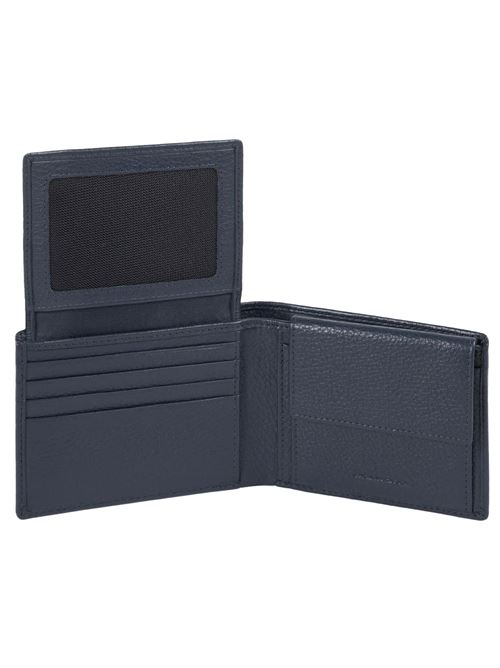 Herren-Portemonnaie aus Leder mit Dokumententasche PIQUADRO | PU1392MOSRCBLU