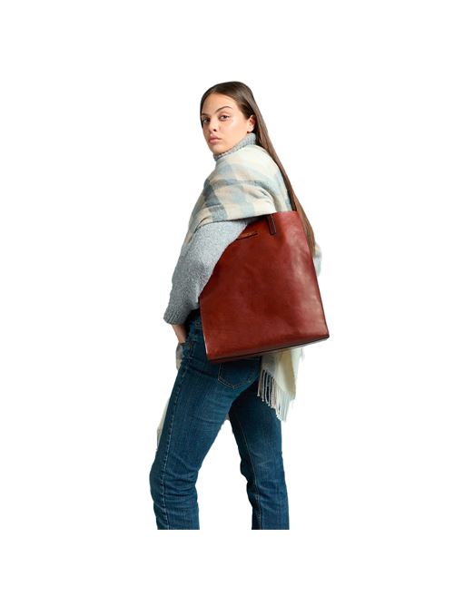 The Bridge Borsa Shopper Orizzontale Mirra – Pelle Marrone Con Zip – 04131401 14