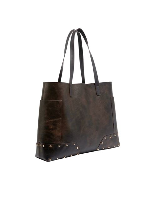 TOTE BAG STUDS PATCH CLOUD LEA PINKO | 107650A3MAL64Y