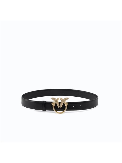 Cintura in pelle con fibbia gioiello Love Birds PINKO | 107758A0F1XZ99Y