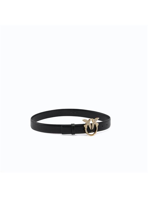Cintura in pelle con fibbia gioiello Love Birds PINKO | 107758A0F1XZ99Y