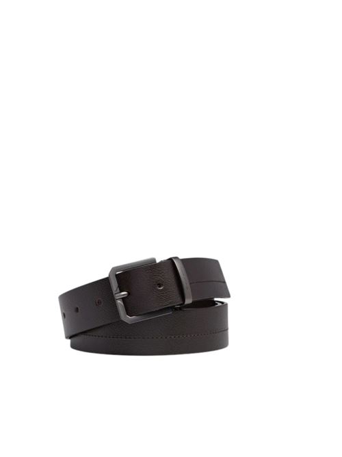 Russel Men's Leather Belt with Pin Buckle