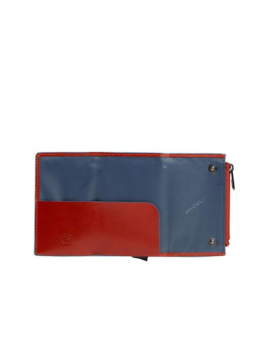 Blue Squareb kompaktes Portemonnaie mit Münzfach und Schiebesystem PIQUADRO | PP5585B2BLRICU4