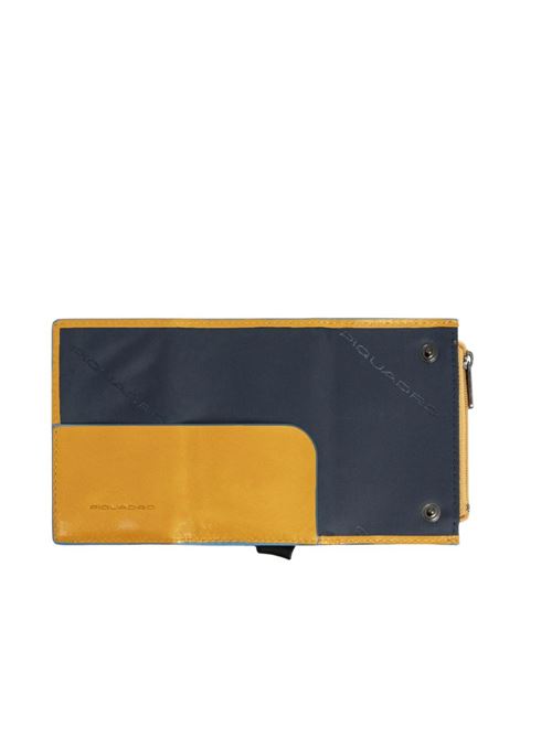 Blue Squareb kompaktes Portemonnaie mit Münzfach und Schiebesystem PIQUADRO | PP5585B2BLRIG