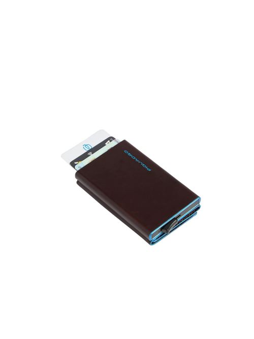 Blue Squareb kompaktes Portemonnaie mit Münzfach und Schiebesystem PIQUADRO | PP5585B2BLRMO