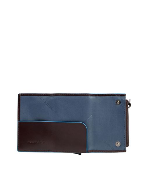 Blue Squareb kompaktes Portemonnaie mit Münzfach und Schiebesystem PIQUADRO | PP5585B2BLRMO