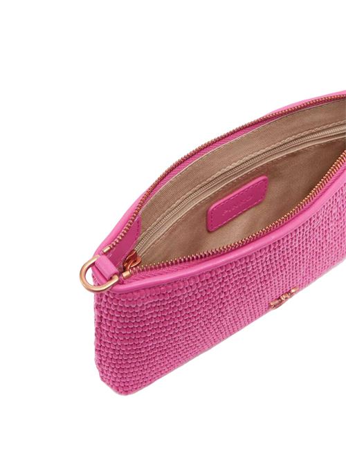 Flat crochet mini shoulder bag in raffia PINKO | 104277A2CFN17Q