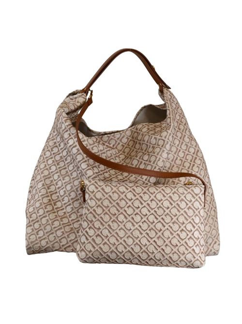 Amazon in denim leather shoulder bag GHERARDINI | GHB0177PECARAMEL