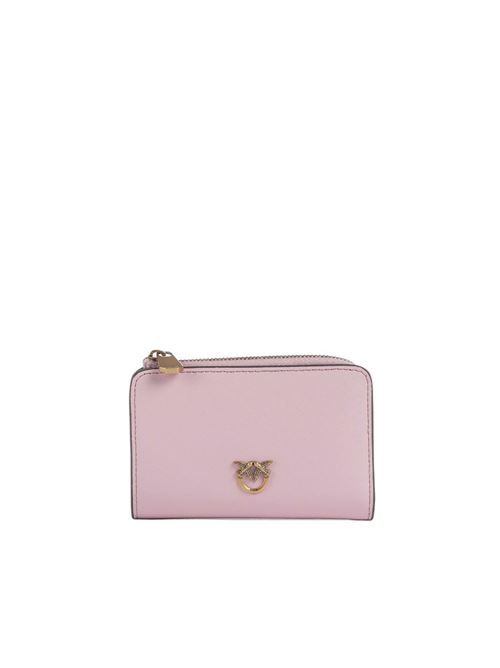 Portafoglio mini in pelle con Love Birds PINKO | 106206A0F1EP26Q