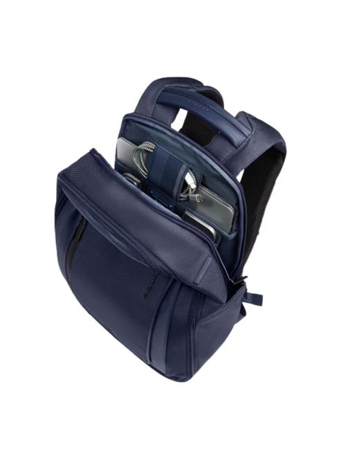 Zaino da viaggio porta pc 14 in tessuto riciclato PIQUADRO | CA6927S143BMEBLU