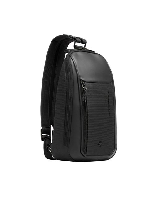 Zaino monospalla uomo in tessuto riciclato PIQUADRO | CA6934S143EN