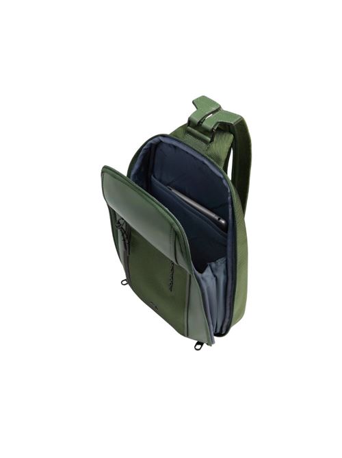 Zaino monospalla uomo in tessuto riciclato PIQUADRO | CA6934S143EVE