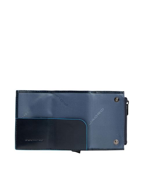 Blue Squareb compact wallet porta monete con sliding system PIQUADRO | PP5585B2BLRSBLU2